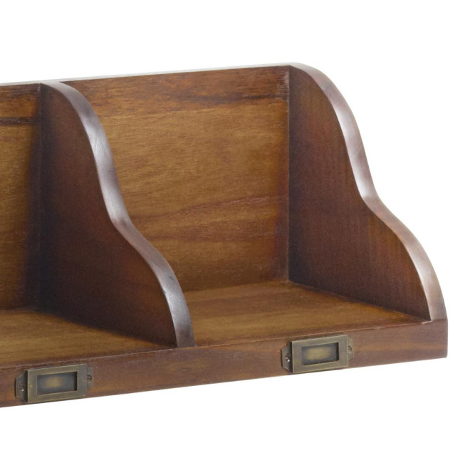 Etagère Bois Bronze Marron 70x20x20cm