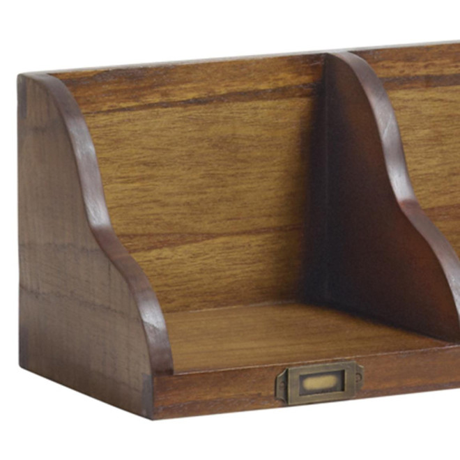 Etagère Bois Bronze Marron 70x20x20cm