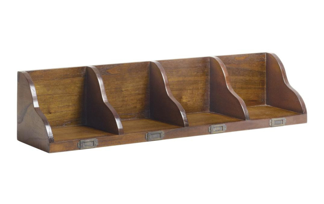 Etagère Bois Bronze Marron 90x20x20cm