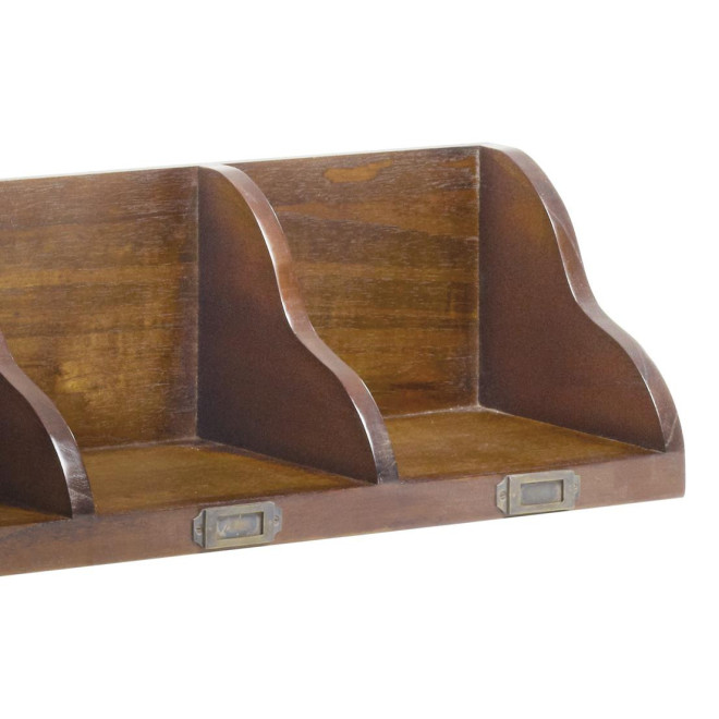 Etagère Bois Bronze Marron 90x20x20cm
