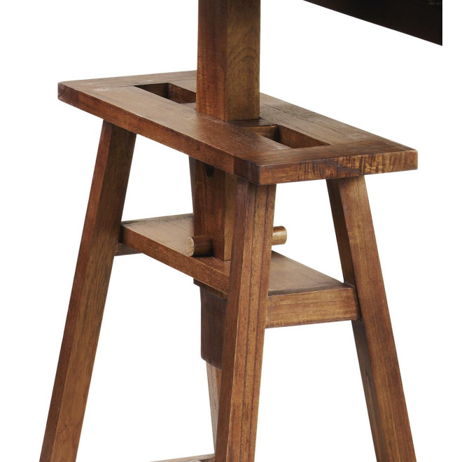 Bureau 3 Tiroirs Bois Bronze Marron 152x70x78cm