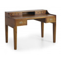 6 Drawer Wooden Desk Bronze Brown 125x70x78cm