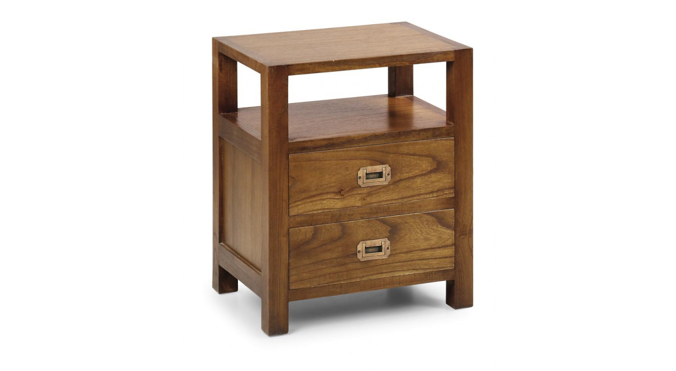 Nachttisch 2 Tirois Holz Bronze Braun 51x40x60cm