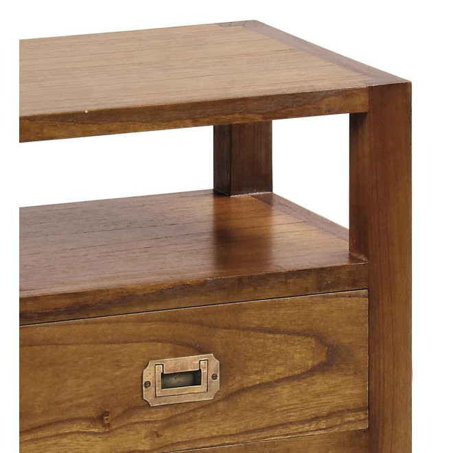 Nachttisch 2 Tirois Holz Bronze Braun 51x40x60cm