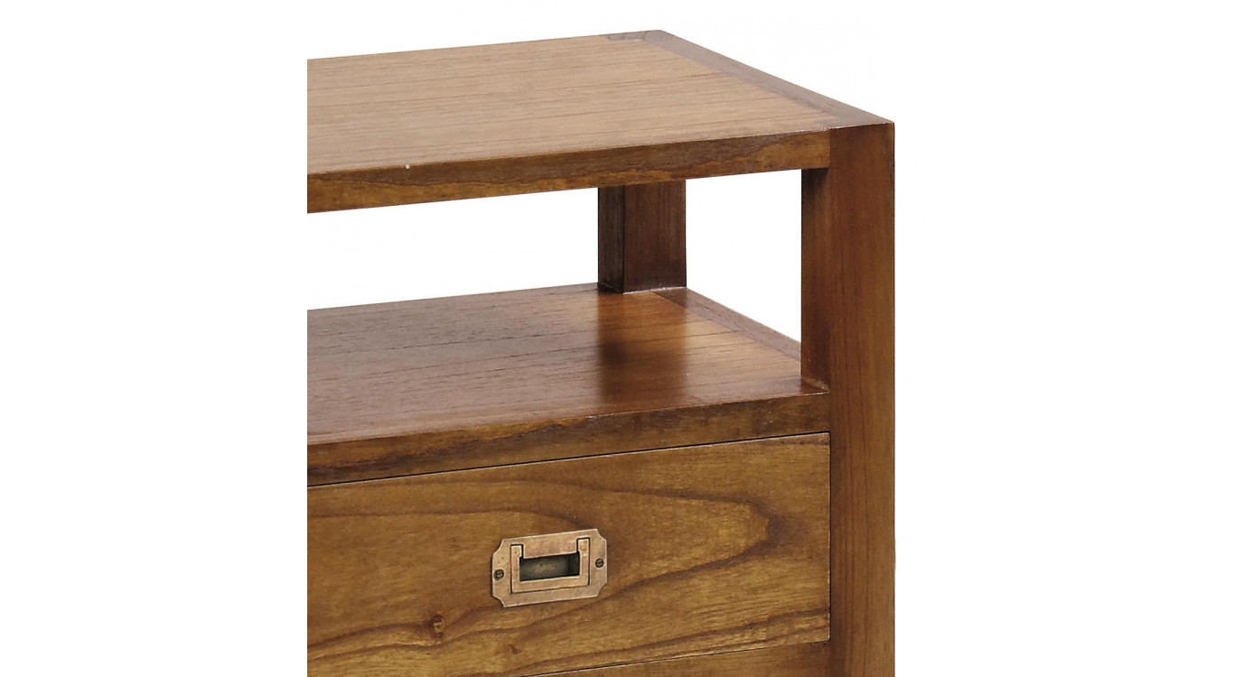 Nachttisch 2 Tirois Holz Bronze Braun 51x40x60cm