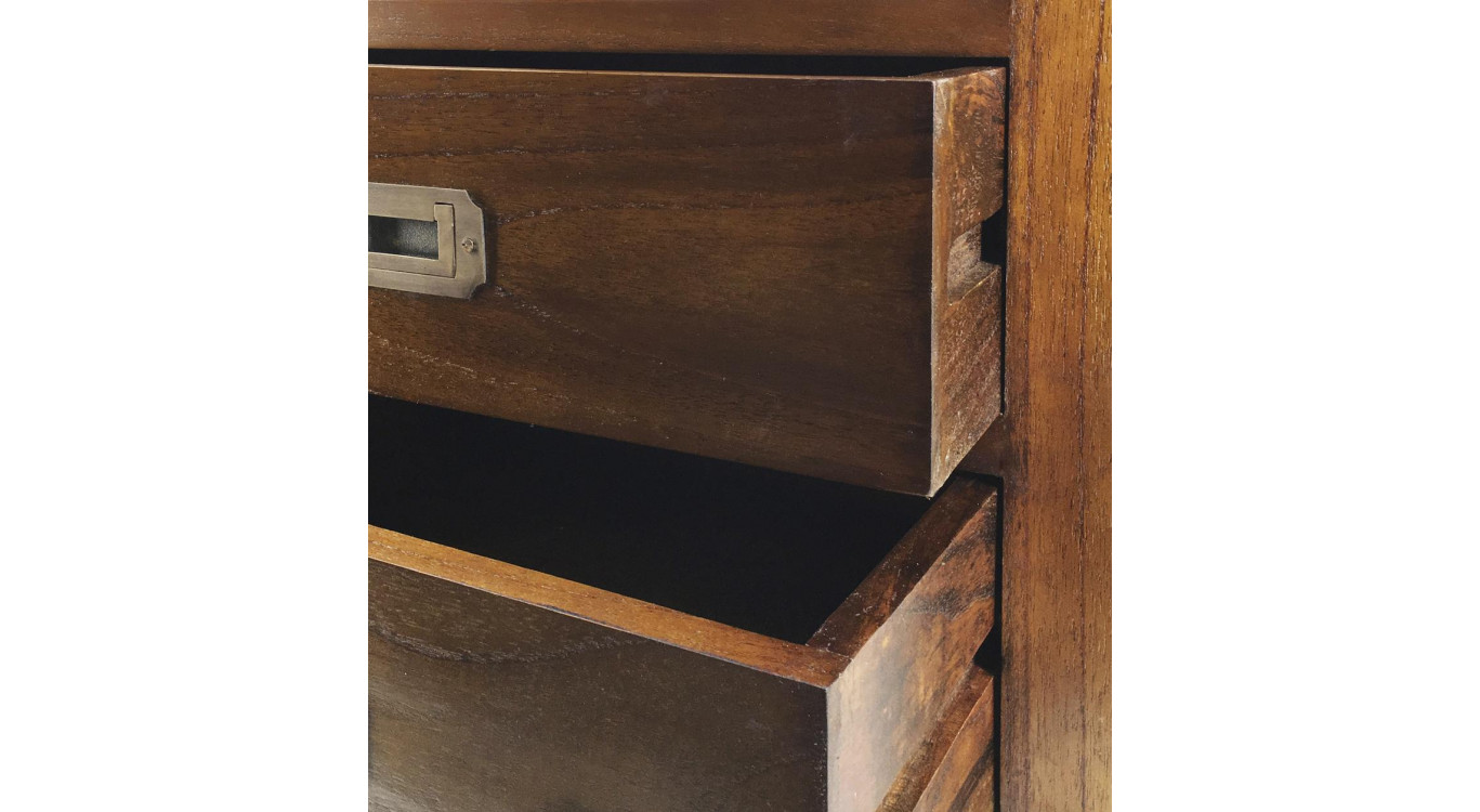 Nachttisch 2 Tirois Holz Bronze Braun 51x40x60cm