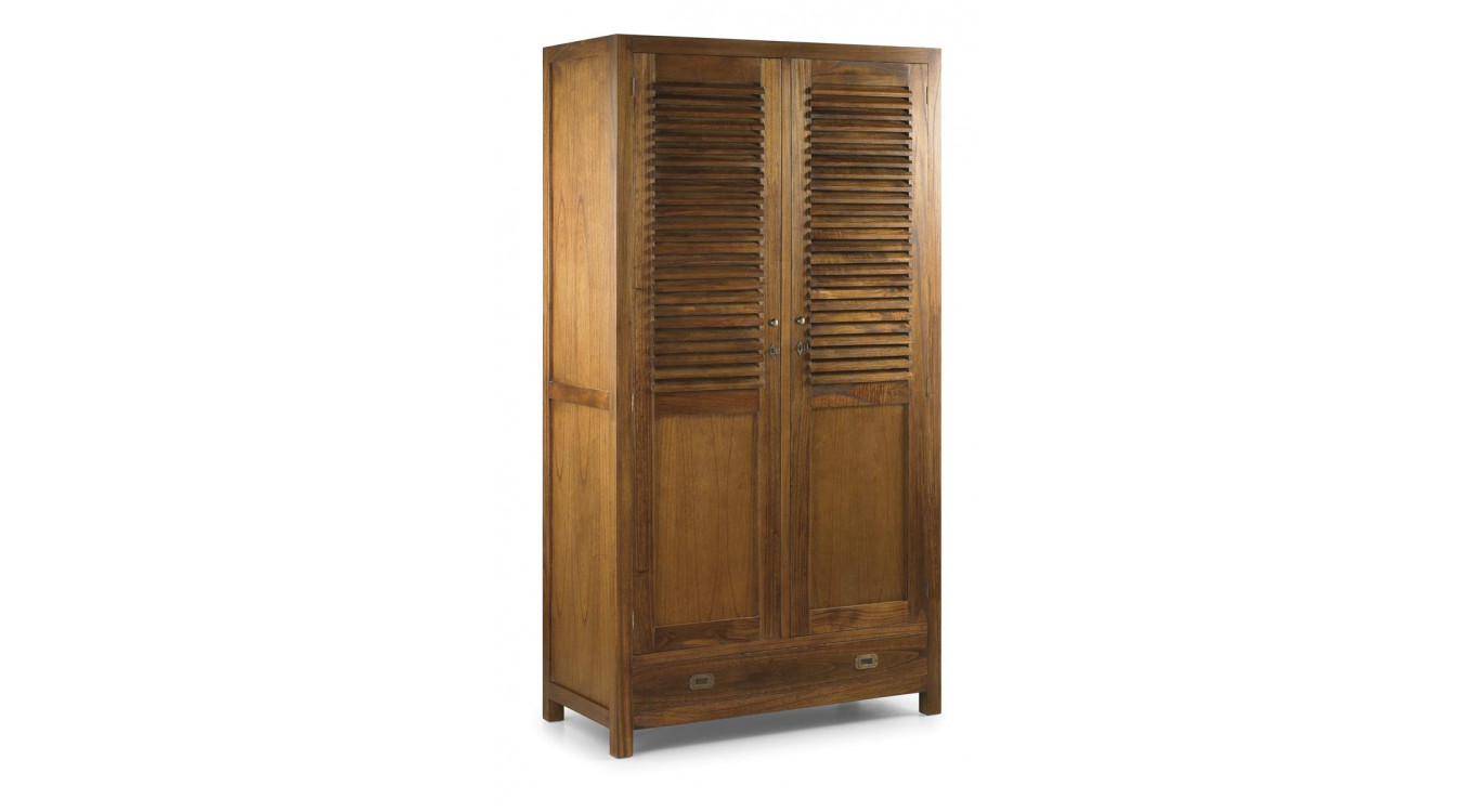 Armoire 5 Tiroirs Bois Bronze Marron 108x50x200cm