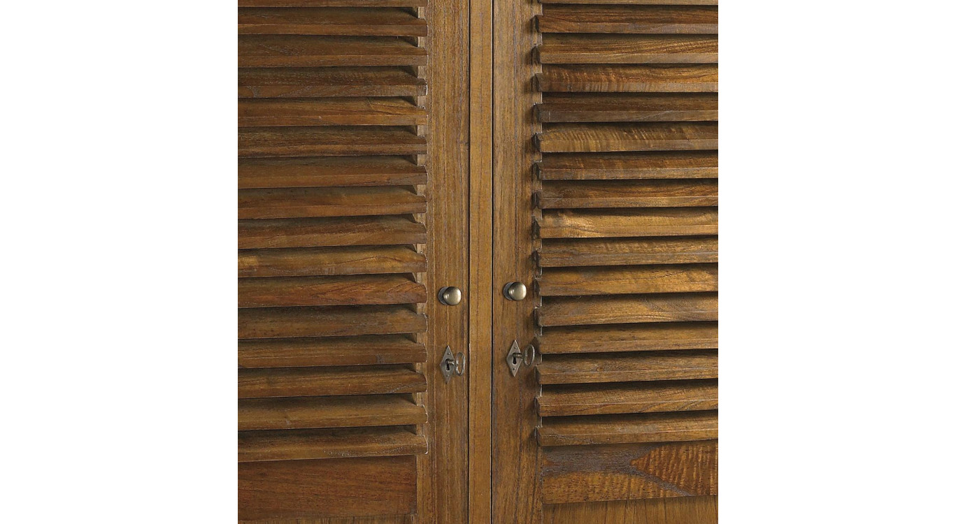 Armoire 5 Tiroirs Bois Bronze Marron 108x50x200cm
