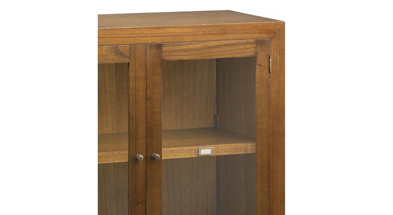 Geschirrschrank mit 2 Schubladen Holz Bronze Braun 90x35x90cm