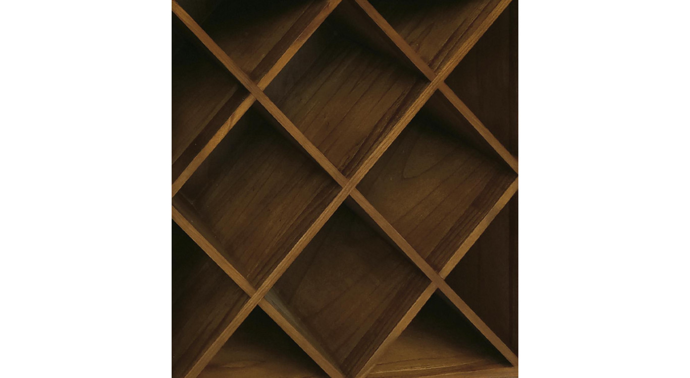Meuble Rangement Bouteilles Bois Marron 90x35x90cm