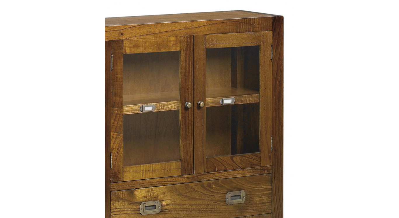 Anrichte 5 Tirois Holz Bronze Braun 107x27x80cm