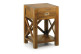 1Drawer Bedside Table Brown Bronze Wood 40x40x60cm