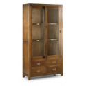 Geschirrschrank mit 4 Schubladen Holz Bronze Braun 100x40x190cm