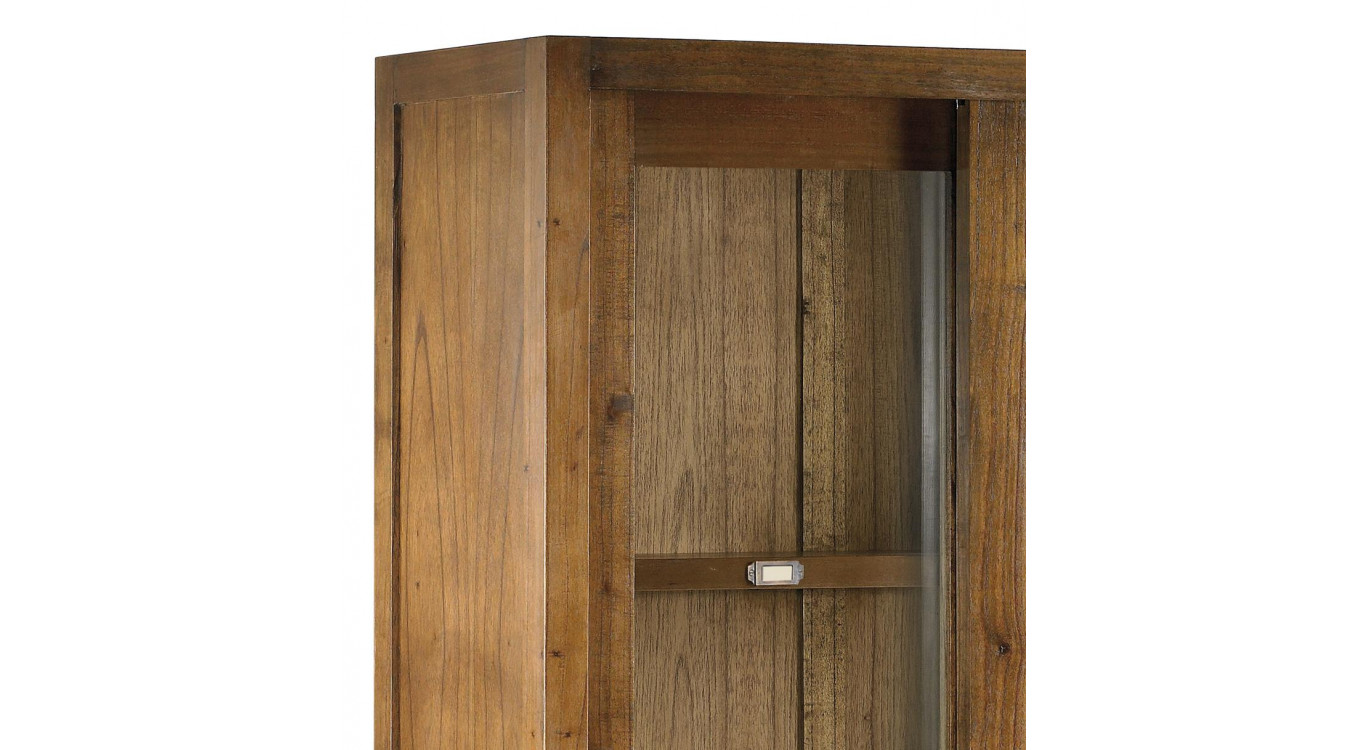 Vaisselier 4 Tiroirs Bois Bronze Marron 100x40x190cm