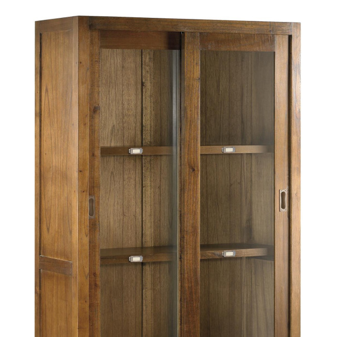 Vaisselier 4 Tiroirs Bois Bronze Marron 100x40x190cm