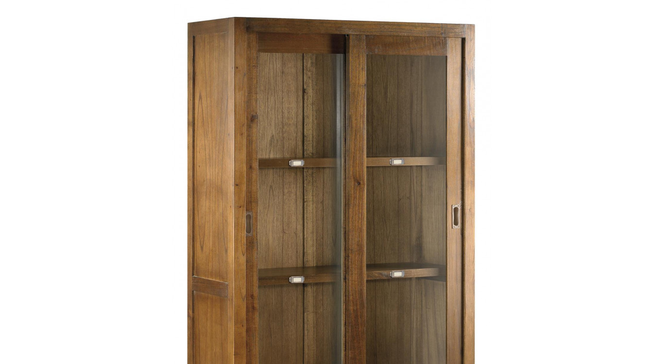 Vaisselier 4 Tiroirs Bois Bronze Marron 100x40x190cm