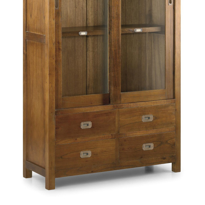 Geschirrschrank mit 4 Schubladen Holz Bronze Braun 100x40x190cm