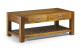 Coffee Table 2 Drawers Wood Bronze Brown 120x60x40cm