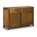 Buffet a 3 cassetti in legno marrone bronzo 120x50x80cm