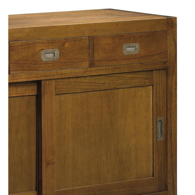 Anrichte mit 3 Schubladen Holz Bronze Braun 120x50x80cm