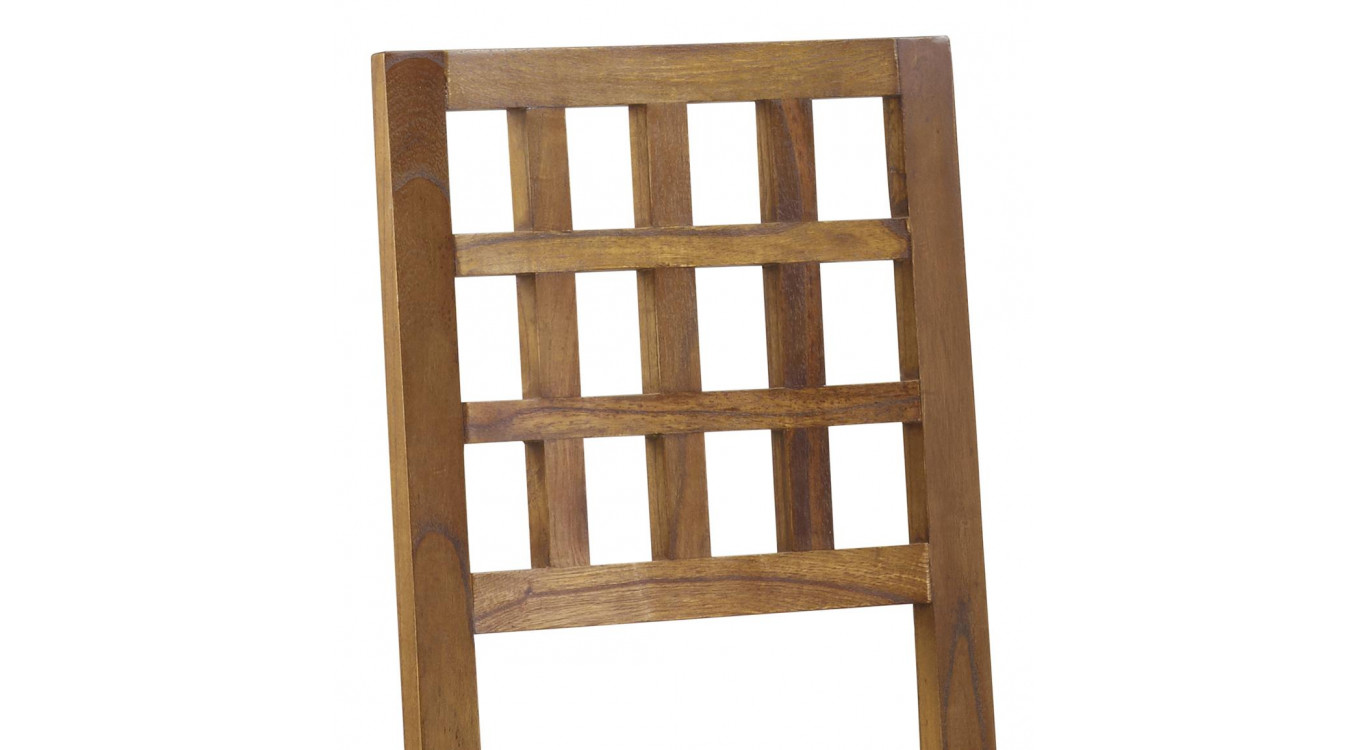 Chaise Bois Marron 45x50x100cm