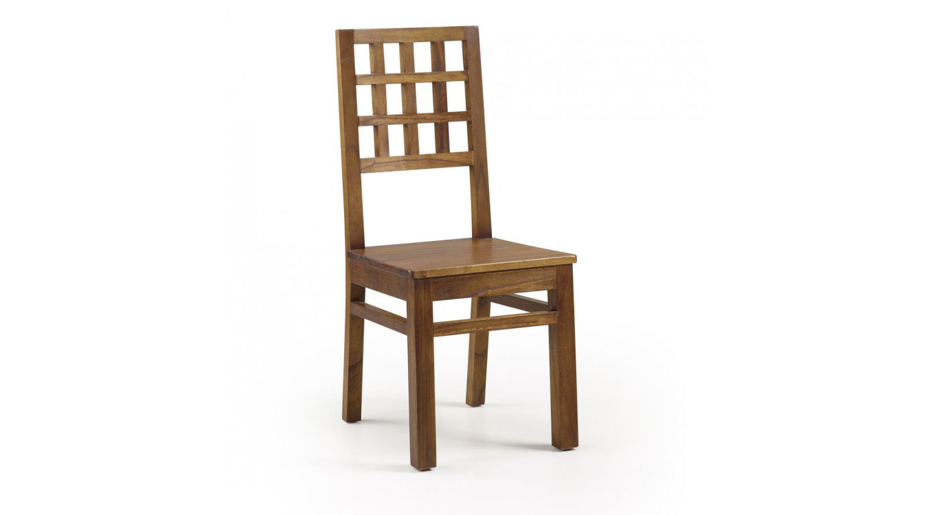 Chaise Bois Marron 45x50x100cm
