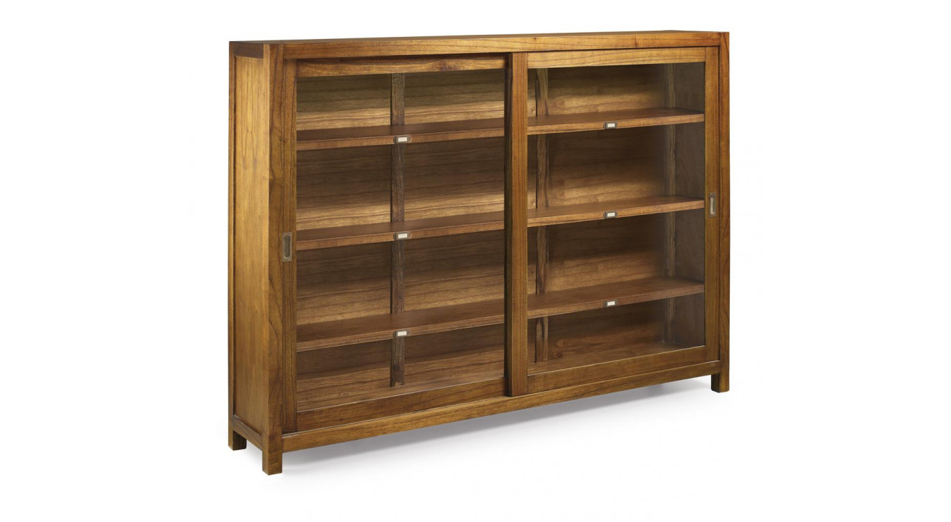 Vaisselier Bois Bronze Marron 180x40x125cm