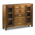 Sideboard 7 Schubladen Holz Bronze Braun 115x27x90cm