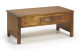 Table Basse 2 Tiroirs Bois Bronze Marron 110x56x45cm