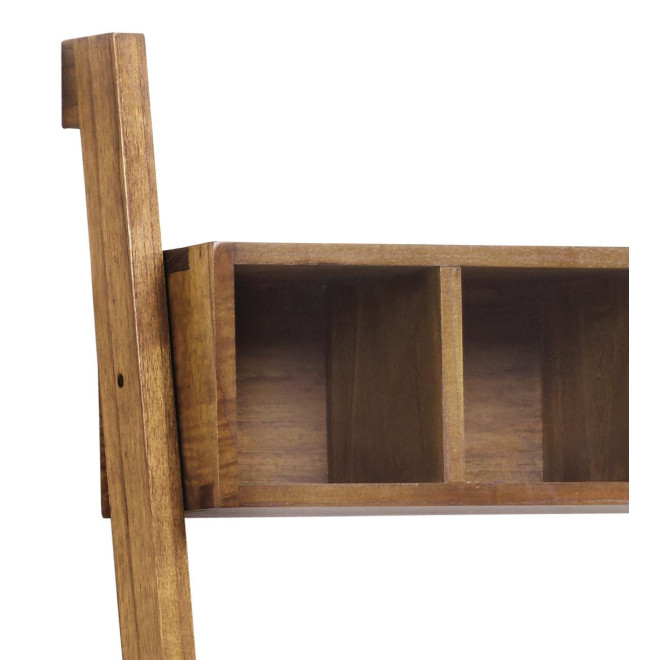 Regal mit 2 Schubladen Holz Bronze Braun 66x38x190cm