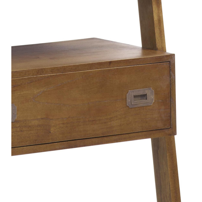 Regal mit 2 Schubladen Holz Bronze Braun 66x38x190cm