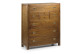 Kommode mit 8 Schubladen Holz Bronze Braun 100x40x120cm