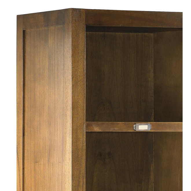 Bibliothèque 1 Tiroir Bois Bronze Marron 50x40x190cm