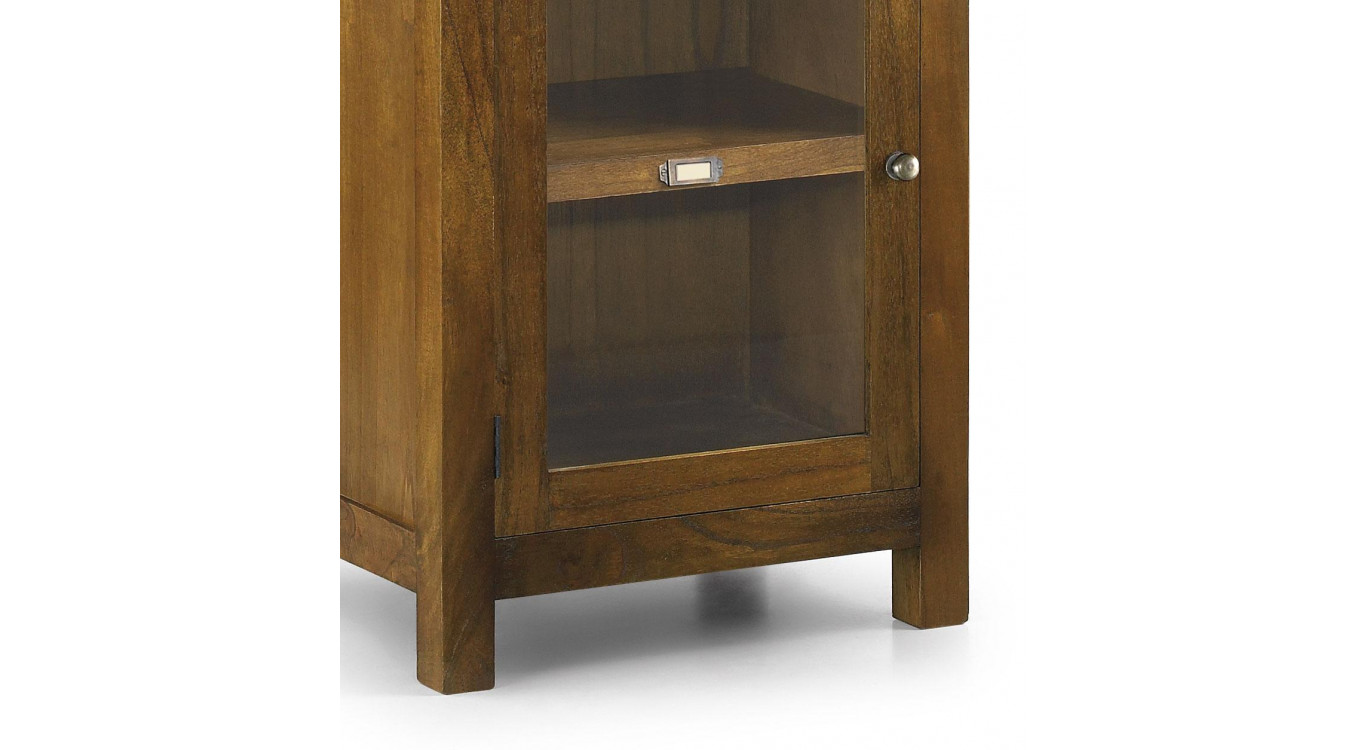 Bibliothèque 1 Tiroir Bois Bronze Marron 50x40x190cm