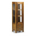 Cómoda 2 Cajones Madera Bronce Marrón 40x35x135cm