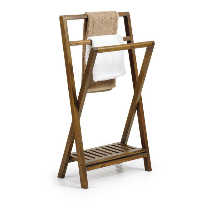 Porte-Serviettes Bois Marron 60x30x95cm