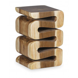 Tabouret Bois Marron 30x30x45cm