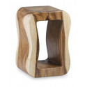 Taburete de madera marrón 35x30x45cm