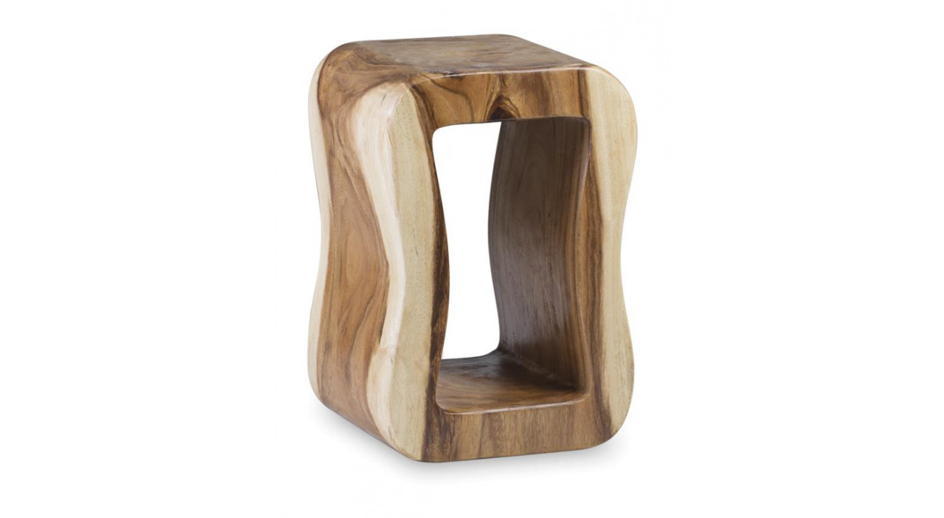 Tabouret Bois Marron 35x30x45cm