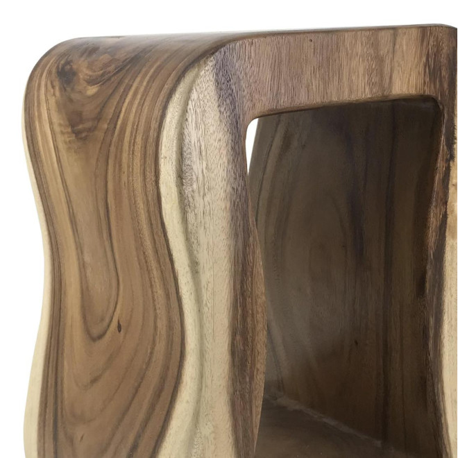 Tabouret Bois Marron 35x30x45cm