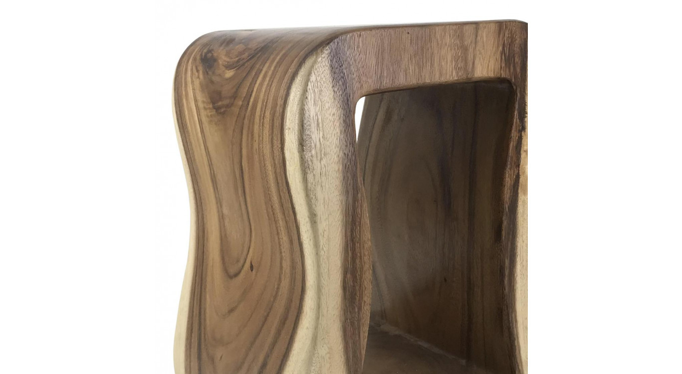 Tabouret Bois Marron 35x30x45cm