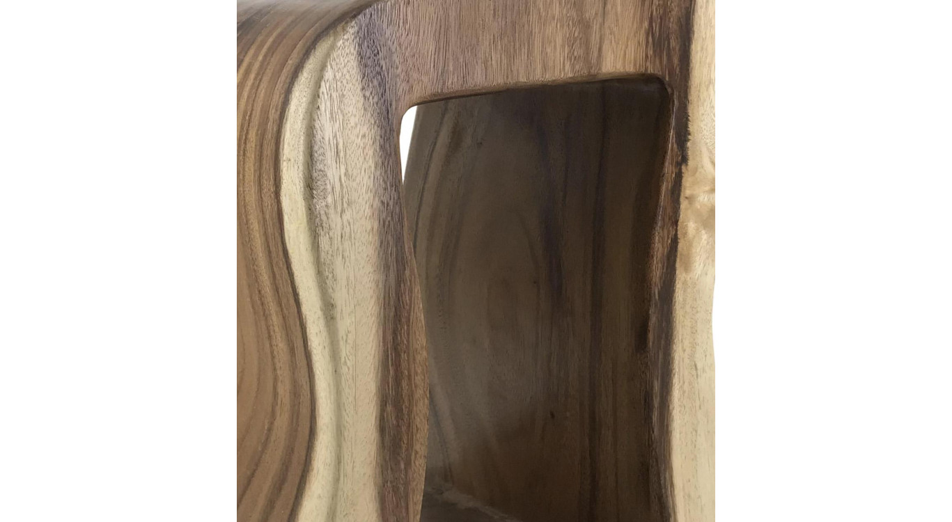 Tabouret Bois Marron 35x30x45cm