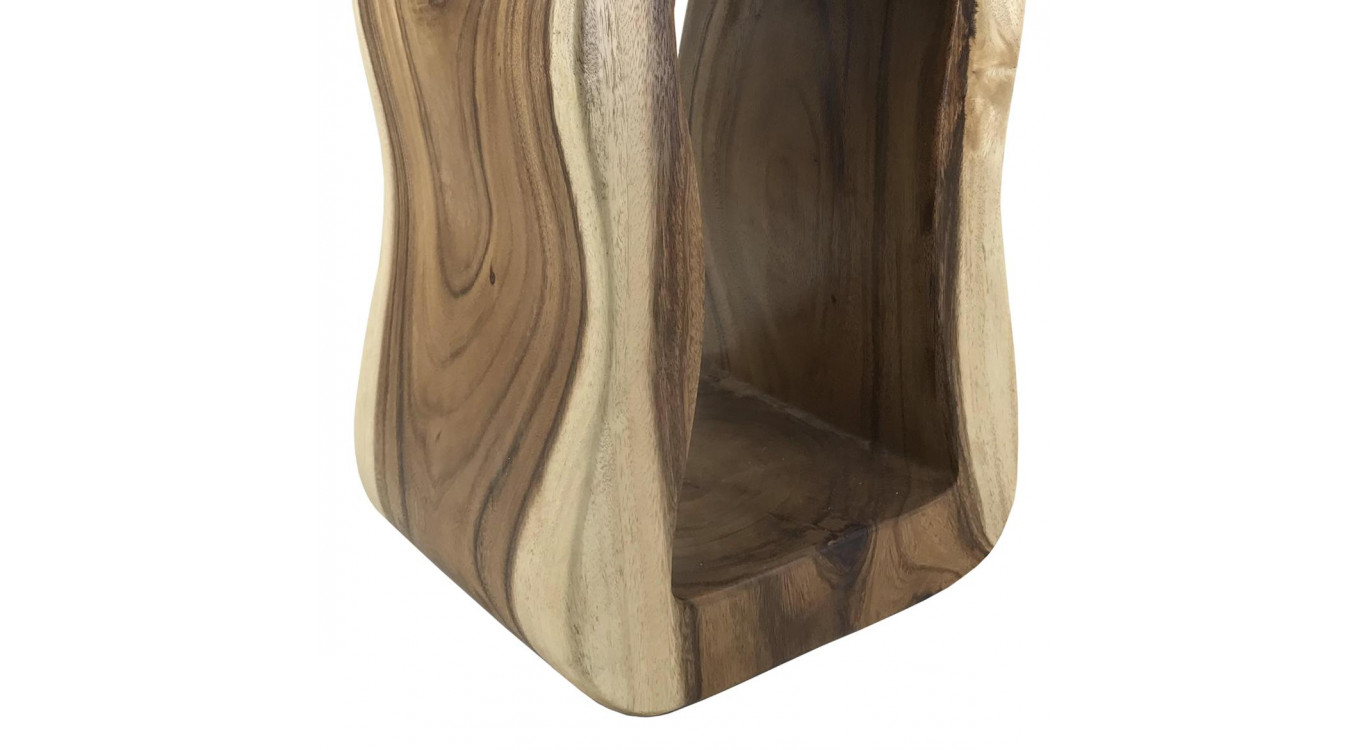 Tabouret Bois Marron 35x30x45cm