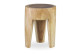 Sgabello rotondo in legno marrone 35x35x45cm