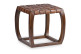 Taburete de madera de cuero marrón 45x45x45cm