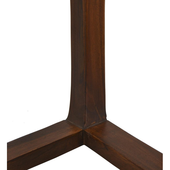 Tabouret Bois Cuir Marron 45x45x45cm