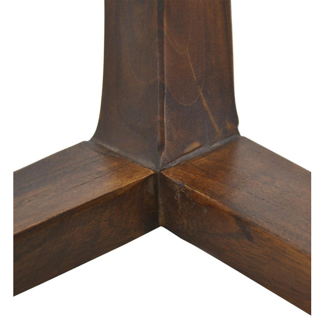 Hocker Holz Leder Braun 45x45x45cm