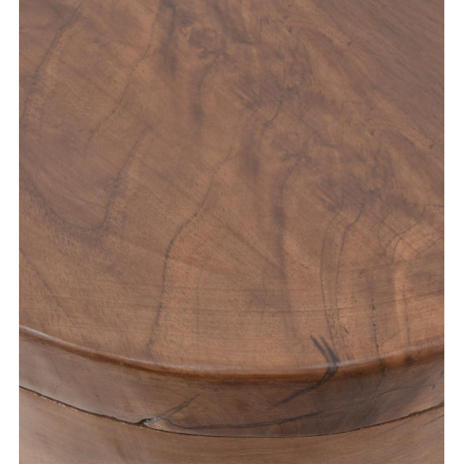 Hocker Rund Holz Braun 35x35x45cm