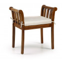 Banco de madera marrón 65x37x65cm