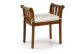 Banco de madera marrón 65x37x65cm